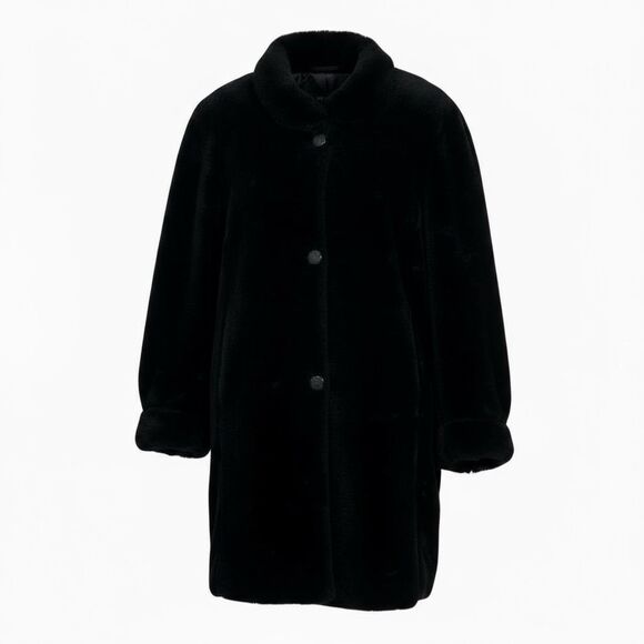 Elegant Black Women's Coat - Picture 1 of 7